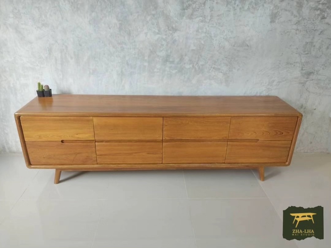 ไซด์บอร์ดไม้สัก 8 ลิ้นชัก ไซด์บอร์ดไม้สัก 8 ลิ้นชัก