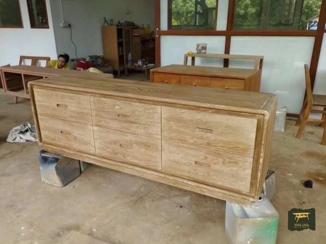 ไซด์บอร์ดไม้สัก 6 ลิ้นชัก ไซด์บอร์ดไม้สัก 6 ลิ้นชัก