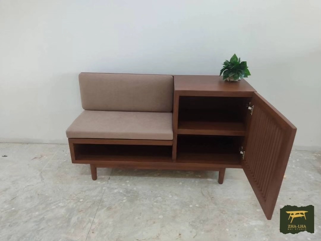 ตู้เก็บรองเท้าไม้สัก เฟอร์นิเจอร์ตกแต่งบ้าน คอนโด และห้องพัก ขนาดพอดี ประหยัดพื้นที่ใช้สอย แถมมีที่นั่งใส่รองเท้า ตู้เก็บรองเท้าพร้อมที่นั่ง