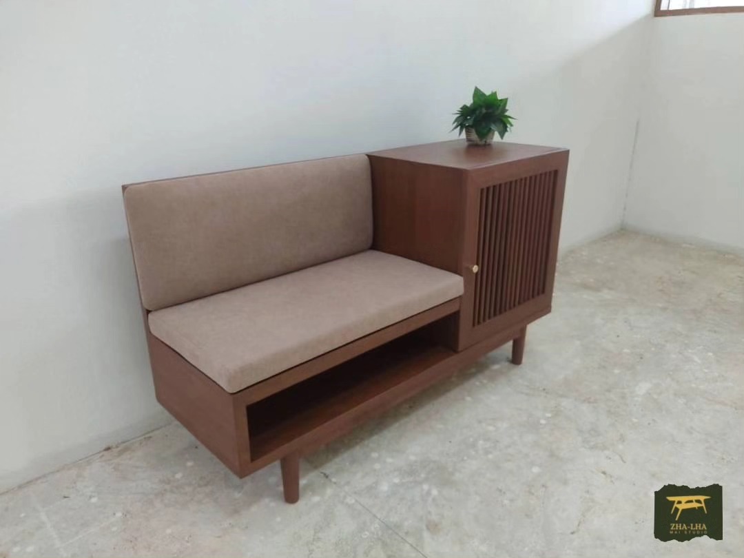 ตู้เก็บรองเท้าไม้สัก เฟอร์นิเจอร์ตกแต่งบ้าน คอนโด และห้องพัก ขนาดพอดี ประหยัดพื้นที่ใช้สอย แถมมีที่นั่งใส่รองเท้า ตู้เก็บรองเท้าพร้อมที่นั่ง