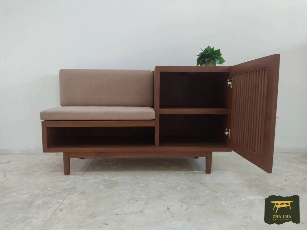 ตู้เก็บรองเท้าไม้สัก เฟอร์นิเจอร์ตกแต่งบ้าน คอนโด และห้องพัก ขนาดพอดี ประหยัดพื้นที่ใช้สอย แถมมีที่นั่งใส่รองเท้า ตู้เก็บรองเท้าพร้อมที่นั่ง